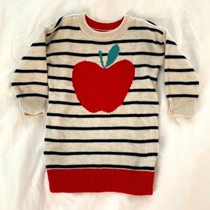 Gap baby toddler apple cream stripe sweater